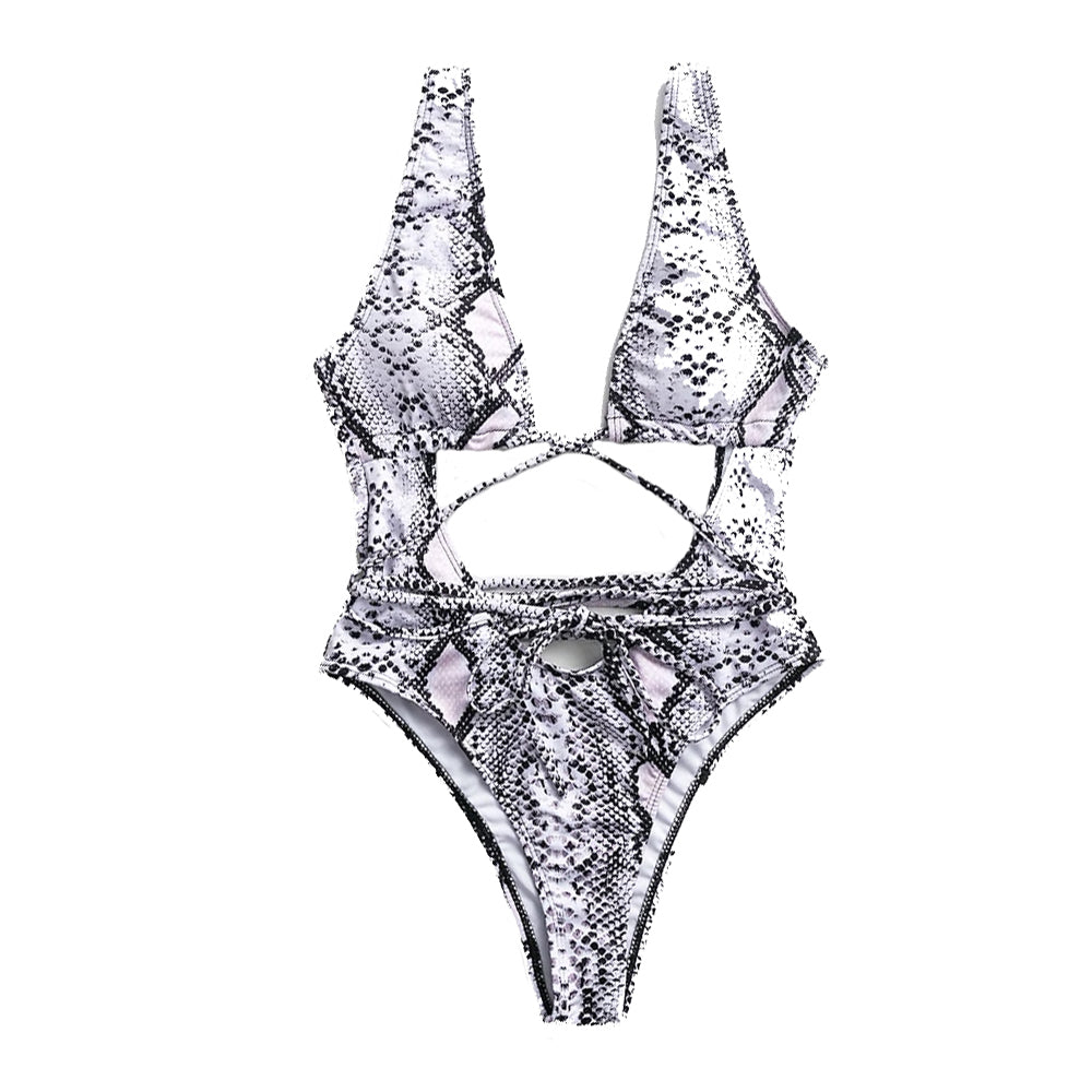 Monokini, Swimsuit, Swimwear, Beachwear, Whitesnake, Animal Print, Summer , Ibiza