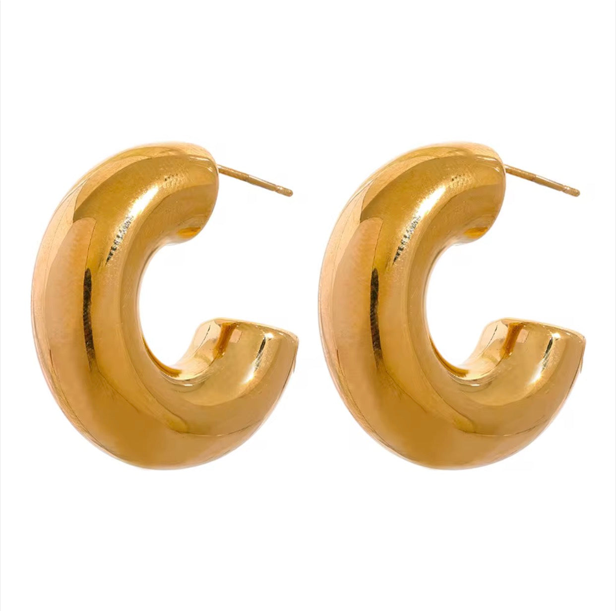 Bold Hoop Studs