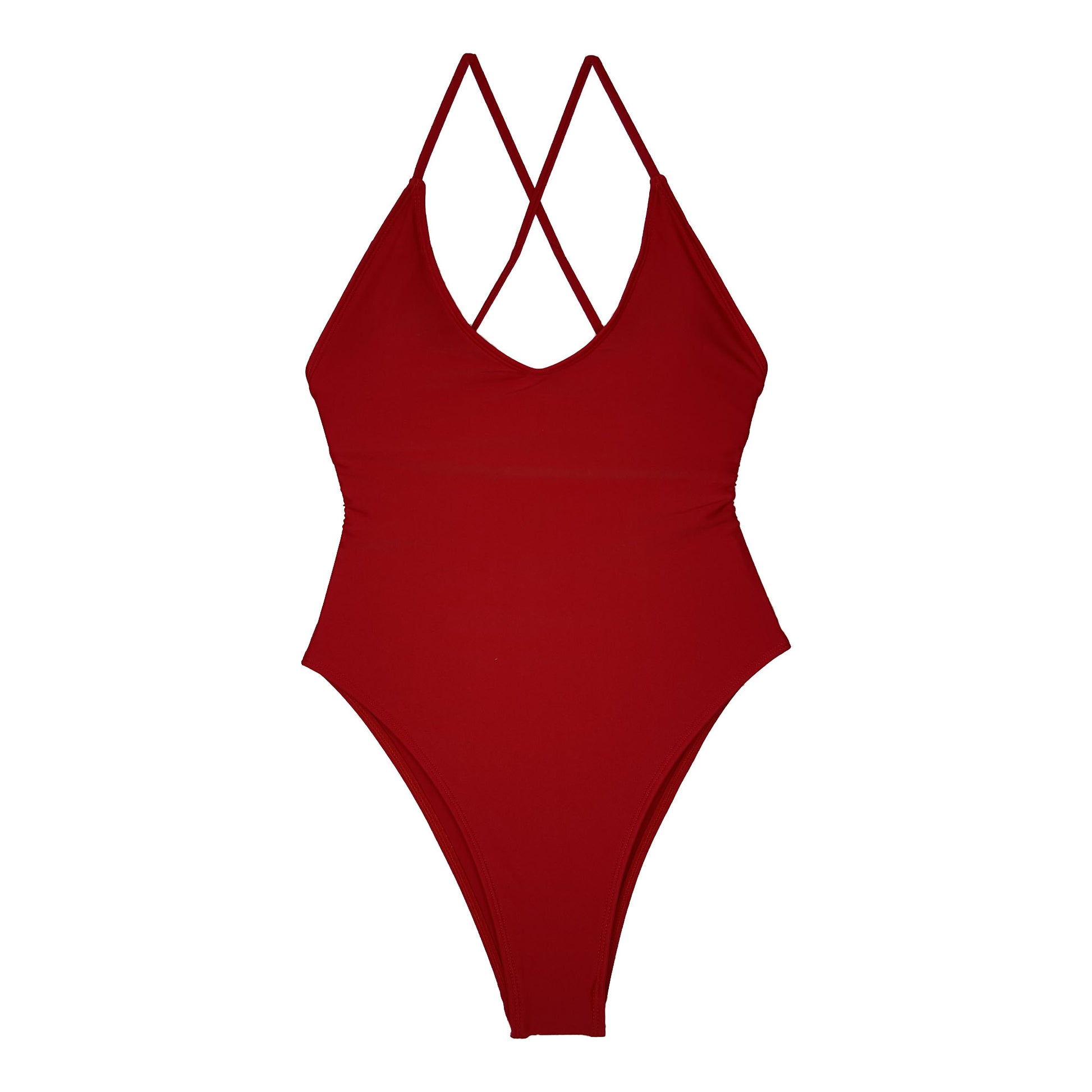 one piece swimsuit red