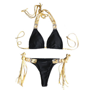 Royal Bikini, Golden, Rhinestones